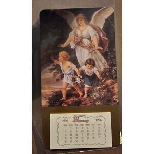 Gallery Graphics Guardian Angel Two Children 1996 Magnet Fridge Calender (Gg36)
